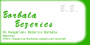 borbala bezerics business card