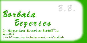 borbala bezerics business card